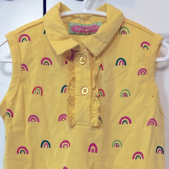 NWT Sophie and Sam Yellow Rainbow Dress - Size 4T - Picture 2 of 2